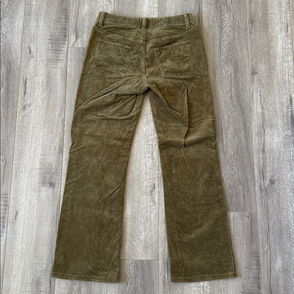 Y2K Polo Jeans Ralph Lauren Corduroy Pants Green Straight Leg Sz 4 Low Rise - Picture 5 of 6